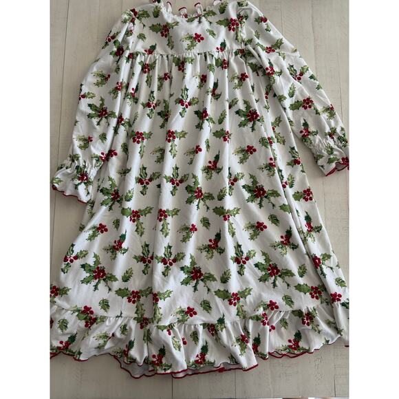 Sweet Honey Christmas Holly and Berry Nightgown Robe Size 4T EUC - Picture 3 of 5
